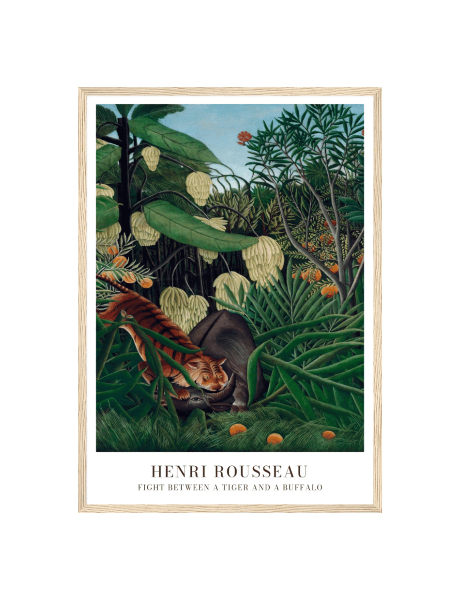 Fight between a Tiger and a Buffalo - Henri Rousseau