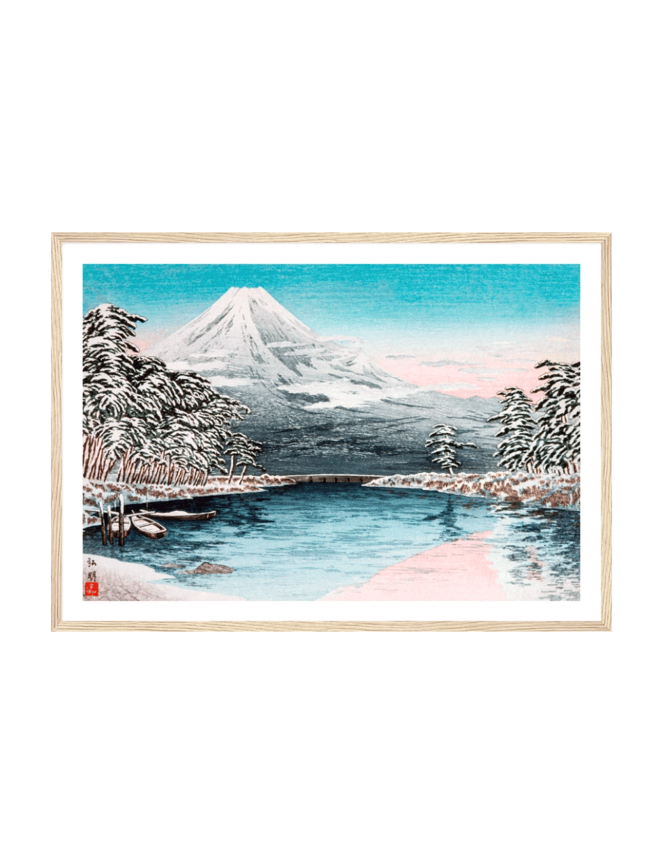 Mt. Fuji from Tagonoura, Snow Scene - Hiroaki Takahashi
