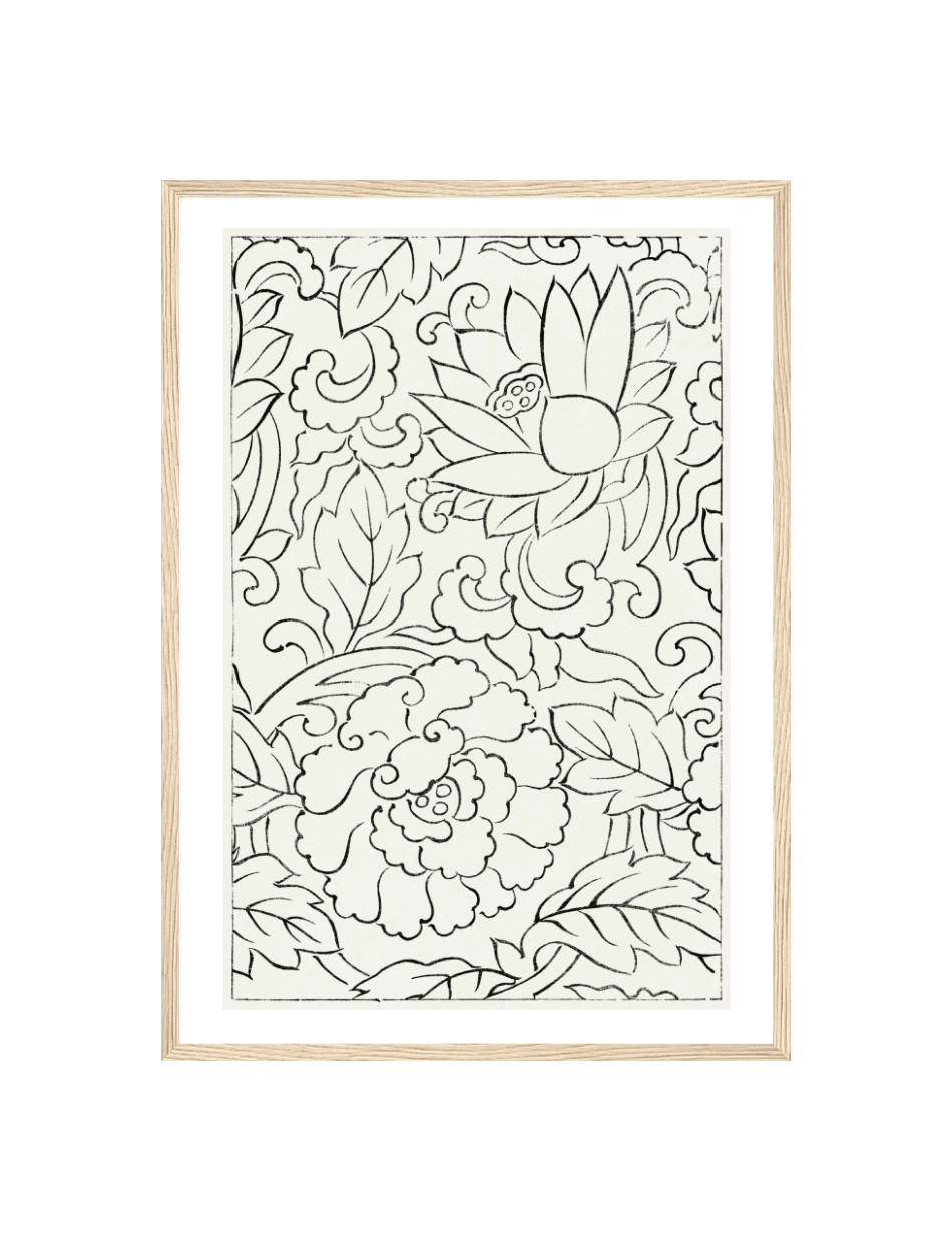 Woodblock Print Floral - Taguchi Tomoki