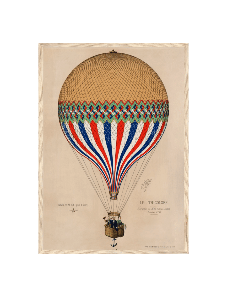 The Tricolor with a French flag themed balloon ascension in Paris