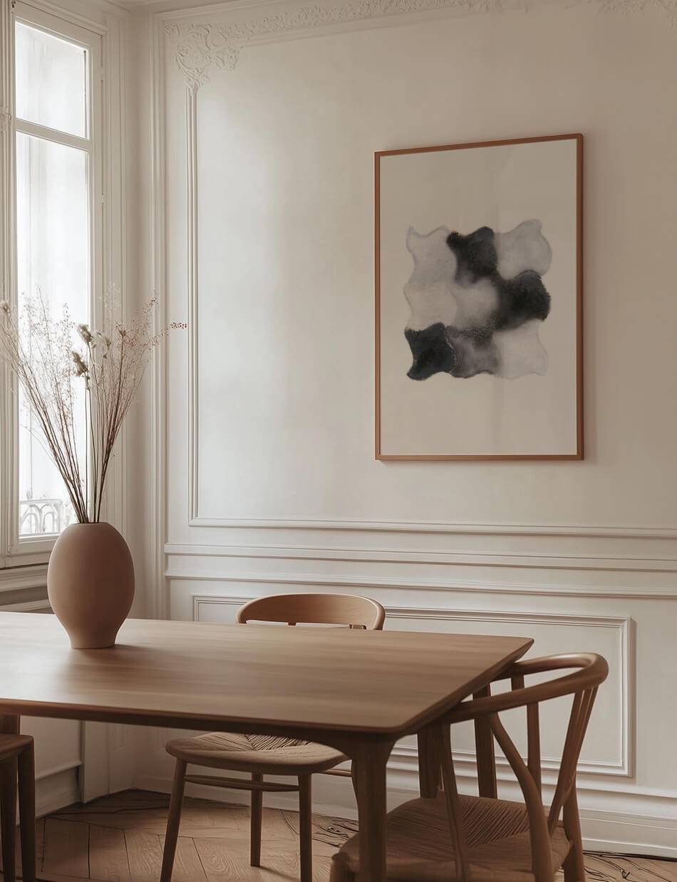 Abstraktion In Grau, Schwarz Und Weiss - Augusto Giacometti