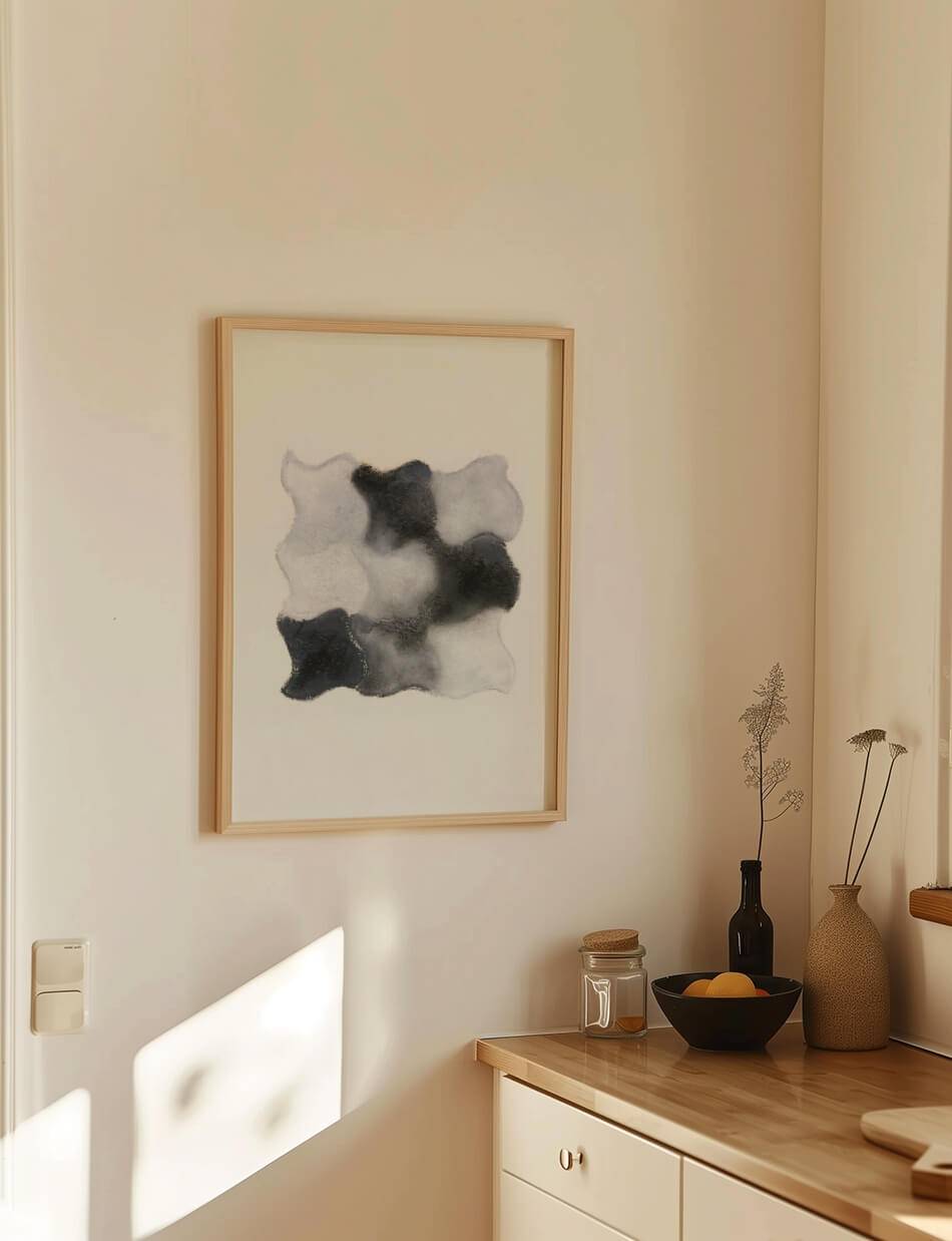 Abstraktion In Grau, Schwarz Und Weiss - Augusto Giacometti