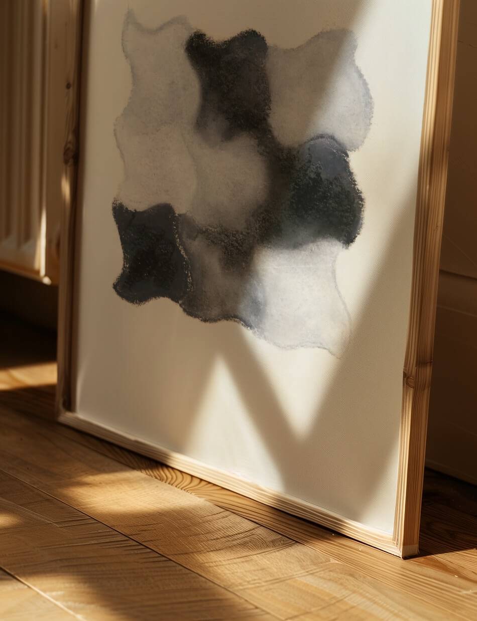 Abstraktion In Grau, Schwarz Und Weiss - Augusto Giacometti