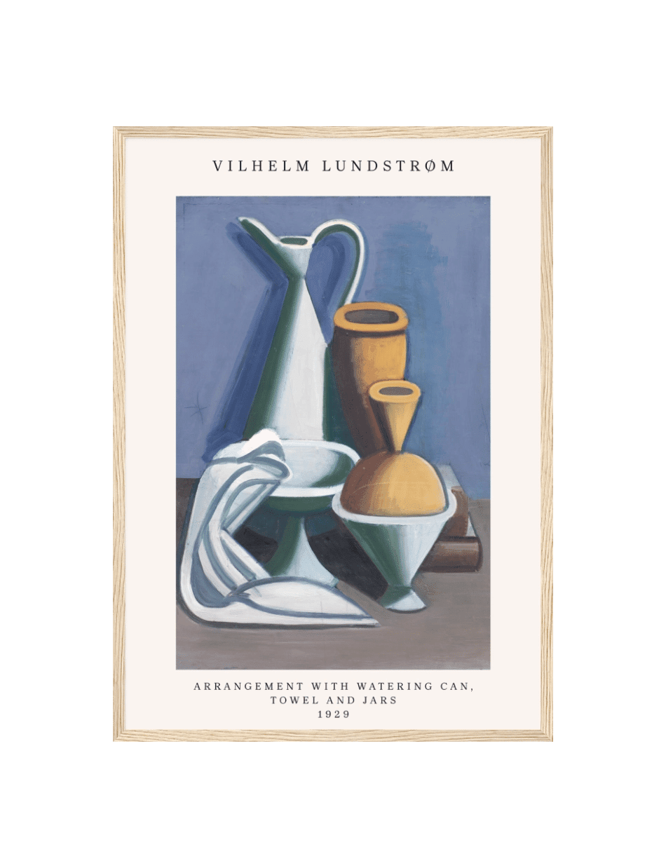 Arrangement with Watering Can, Towel and Jars - Vilhelm Lundstrøm