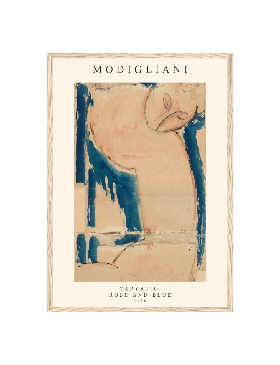 Caryatid: Rose and Blue - Amedeo Modigliani