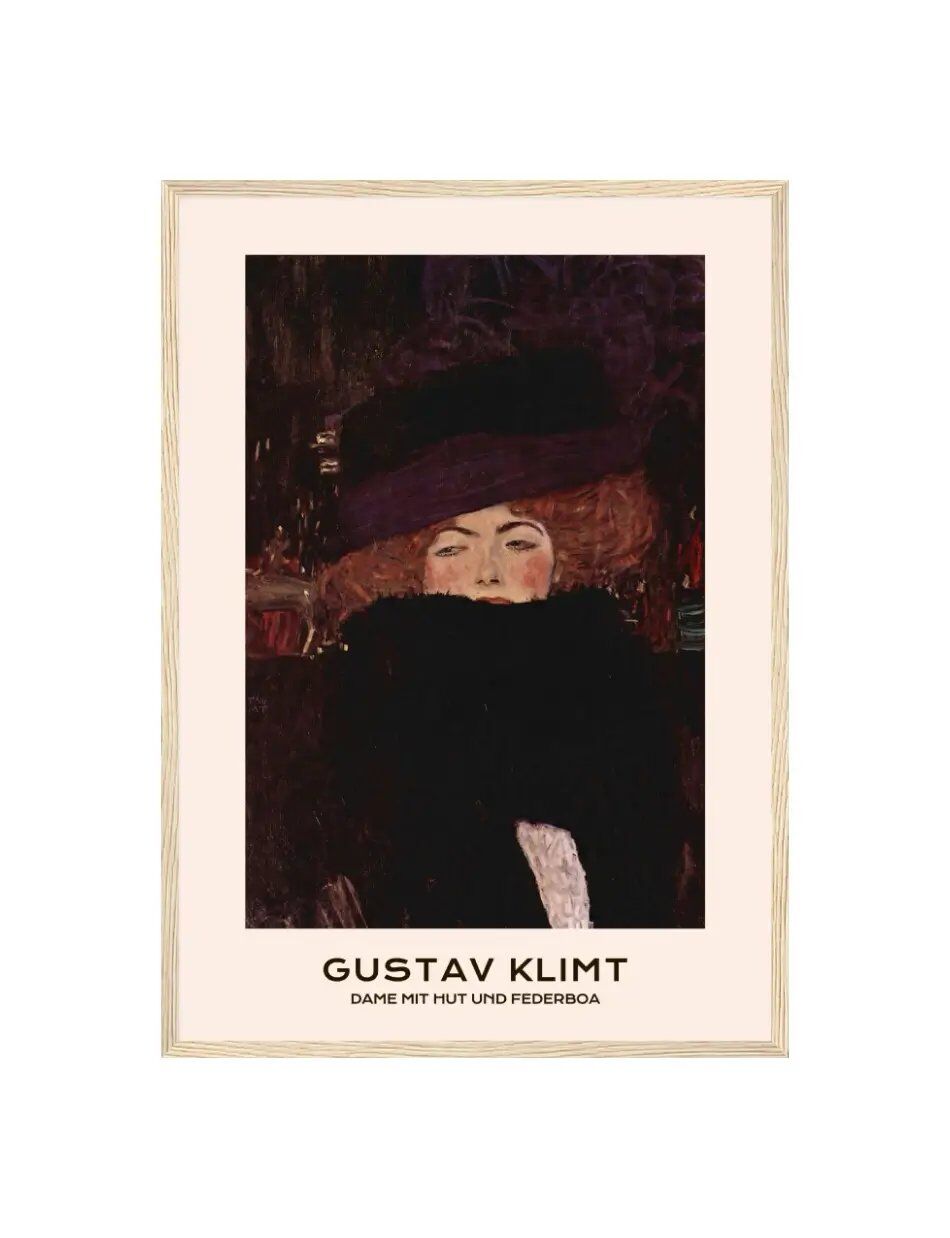 Dame mit Hut und Federboa - Gustav Klimt
