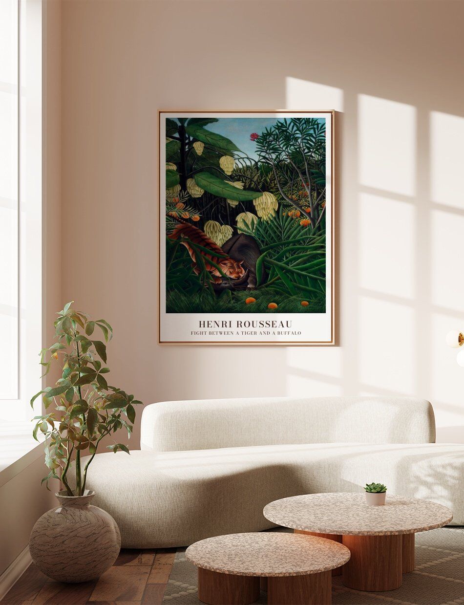 Fight between a Tiger and a Buffalo - Henri Rousseau