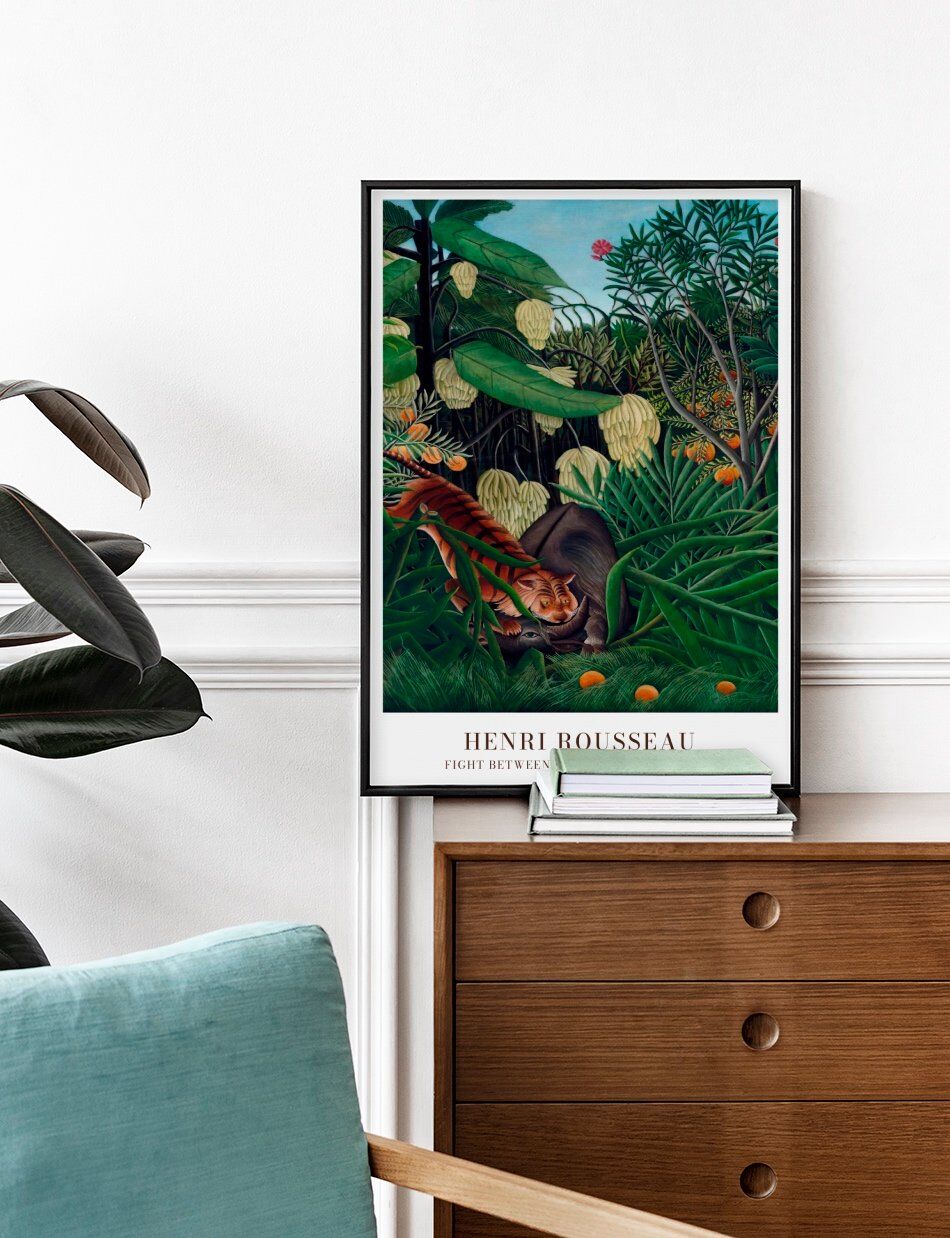 Fight between a Tiger and a Buffalo - Henri Rousseau