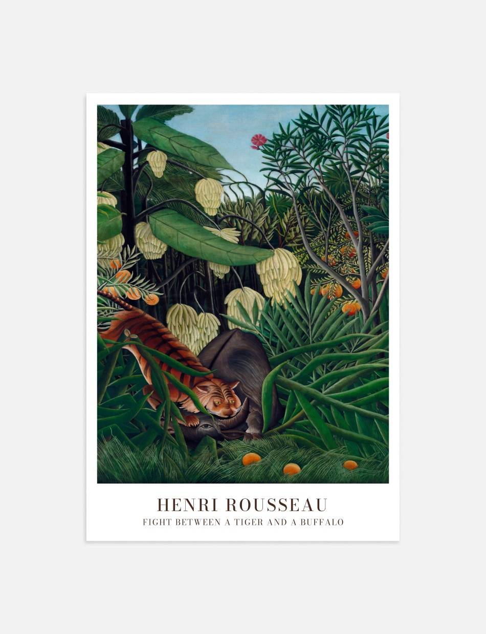 Fight between a Tiger and a Buffalo - Henri Rousseau