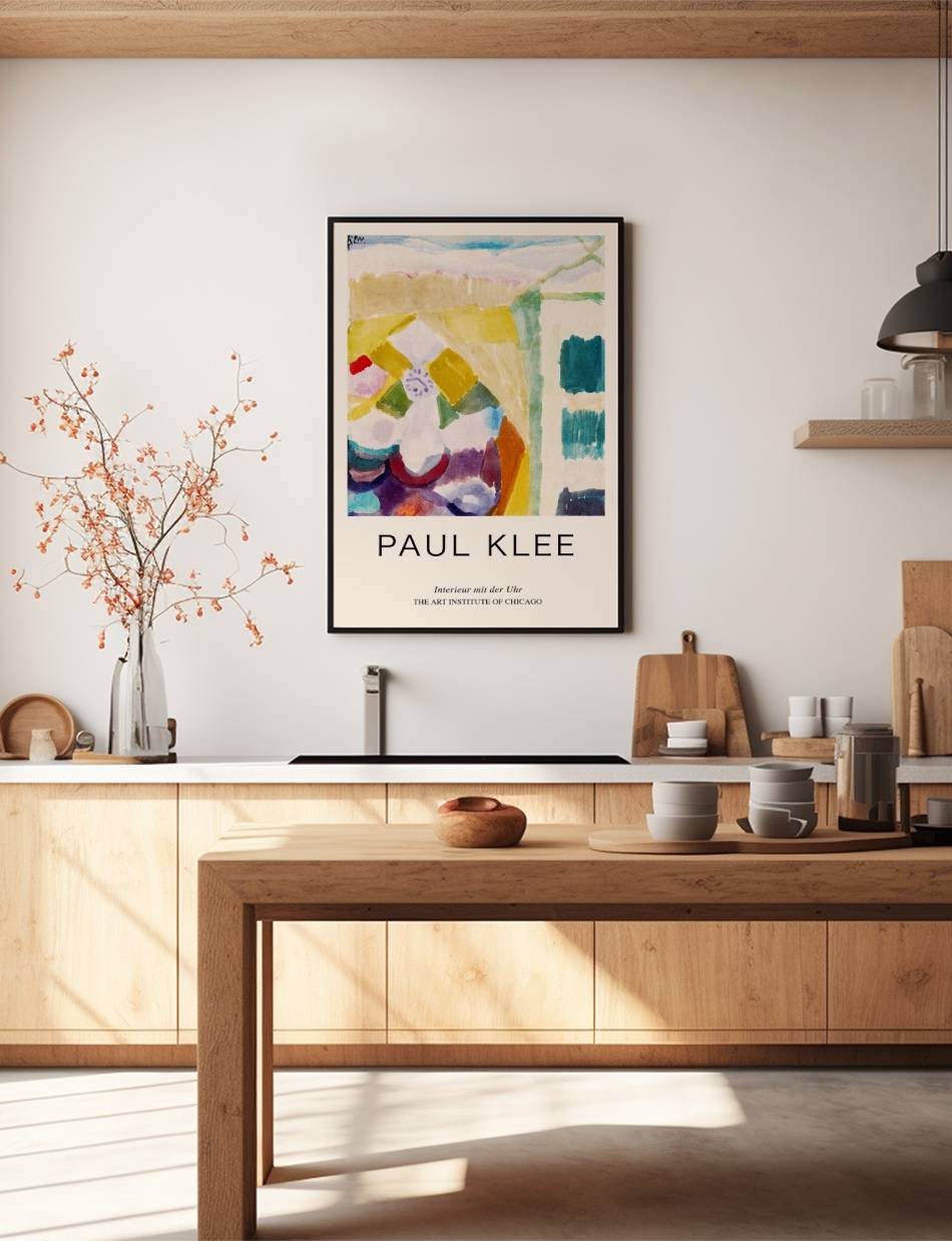 Interieur mit der Uhr (Interior with the Clock) - Paul Klee