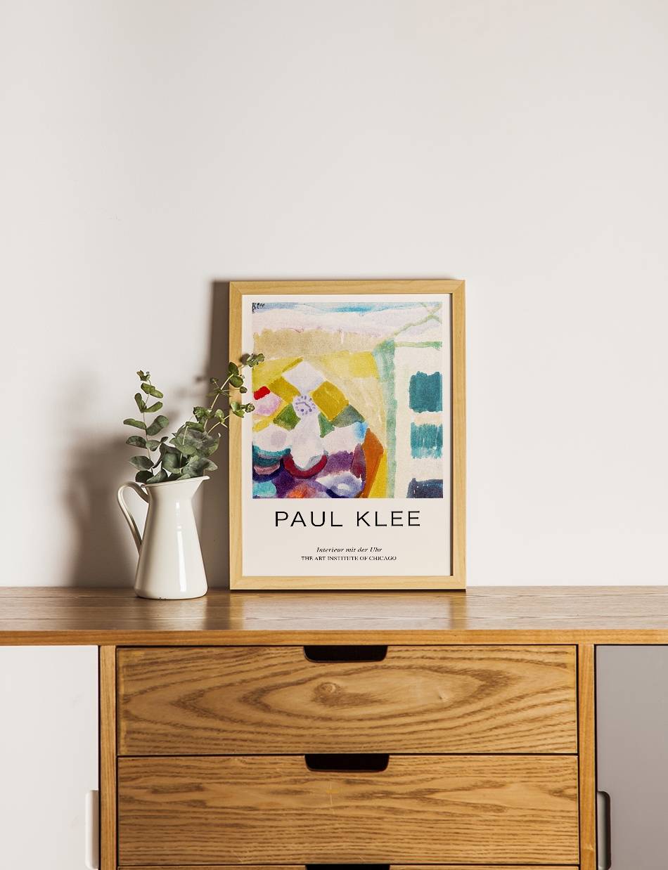 Interieur mit der Uhr (Interior with the Clock) - Paul Klee
