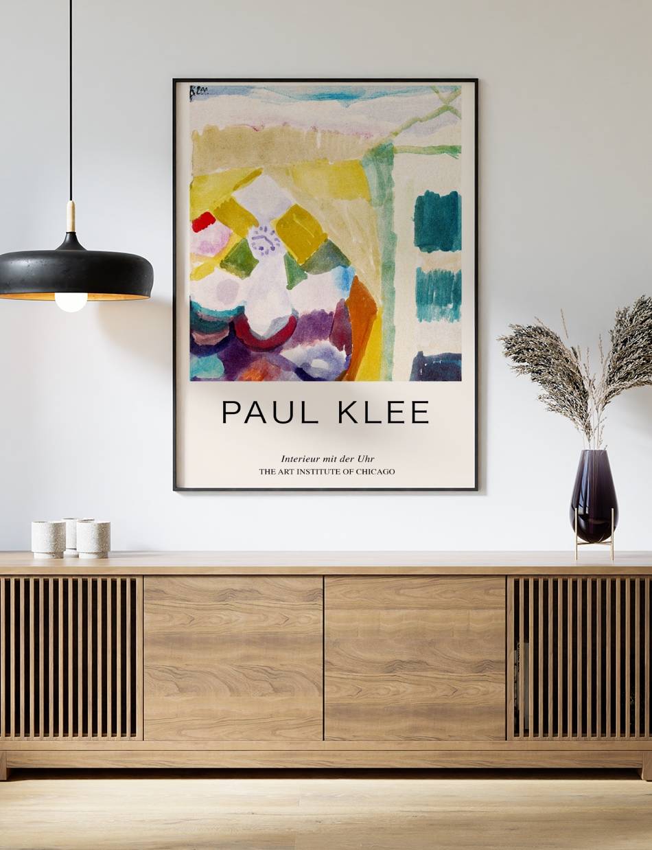 Interieur mit der Uhr (Interior with the Clock) - Paul Klee