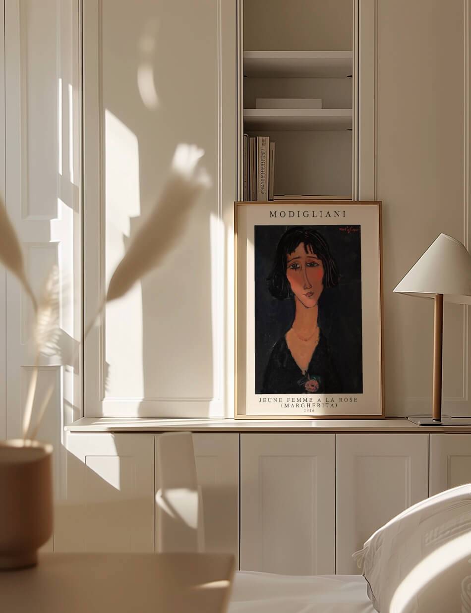 Jeune femme a la rose (Margherita) - Amedeo Modigliani