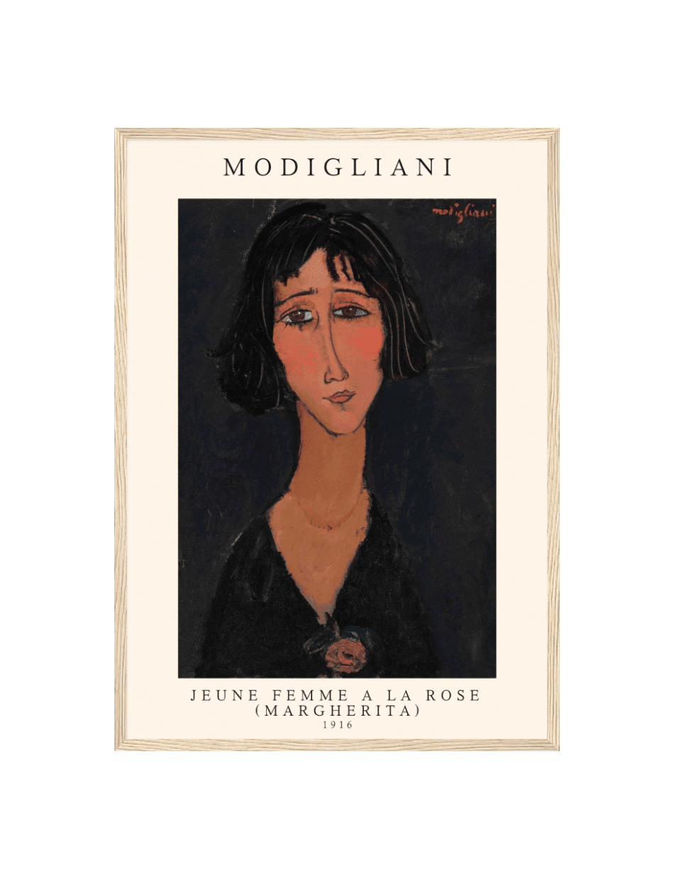 Jeune femme a la rose (Margherita) - Amedeo Modigliani