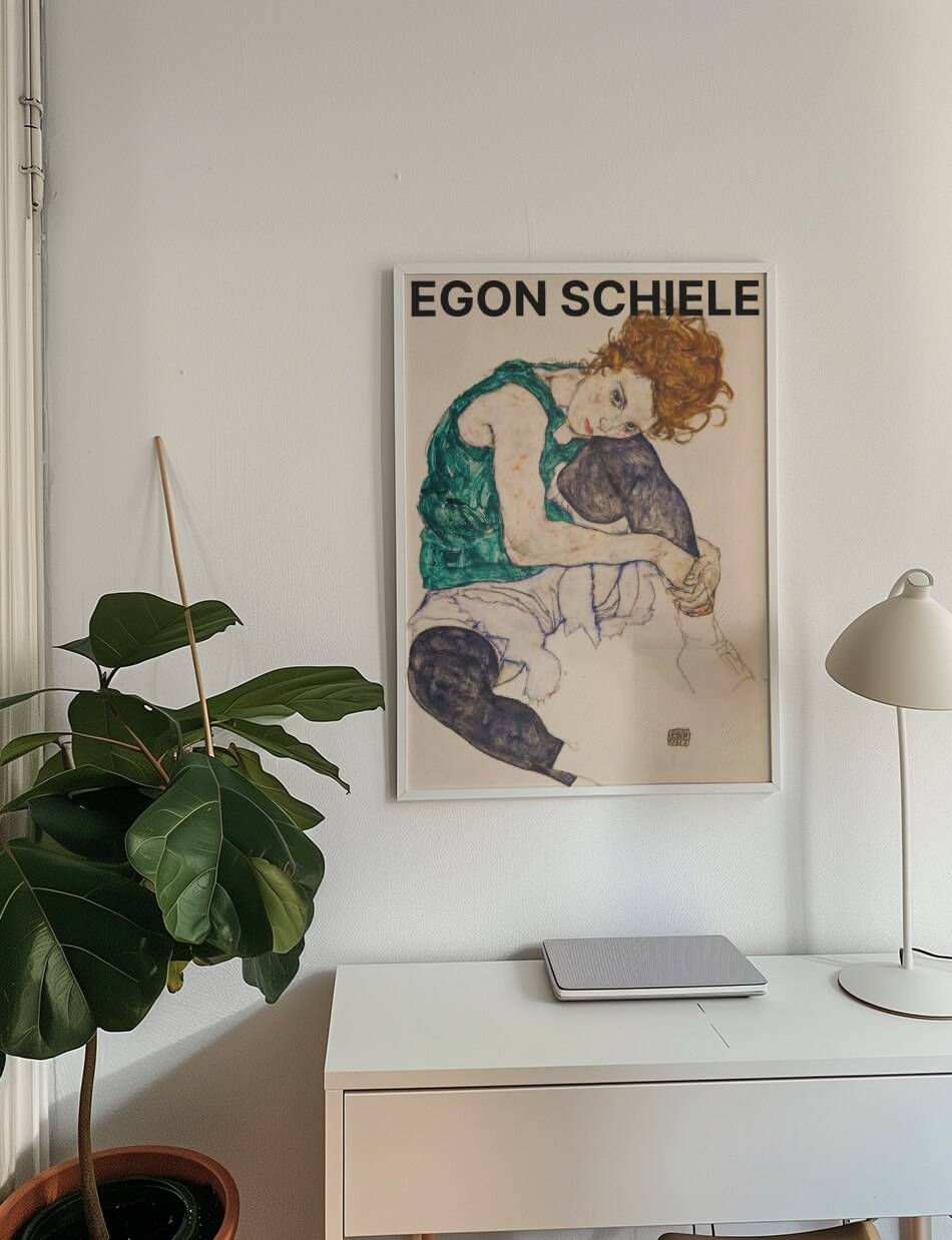 Seated Woman (Artist's Wife) - Egon Schiele