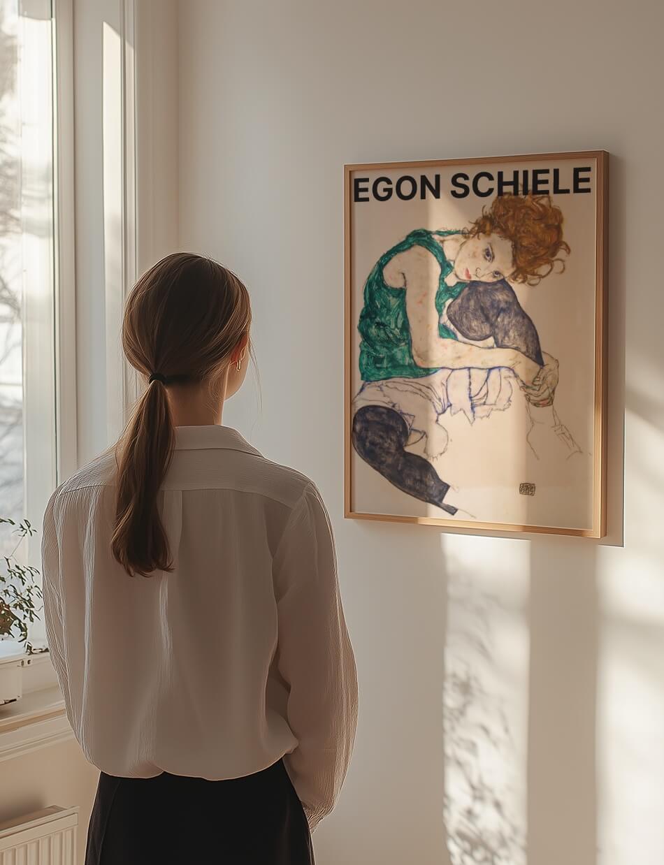 Seated Woman (Artist's Wife) - Egon Schiele