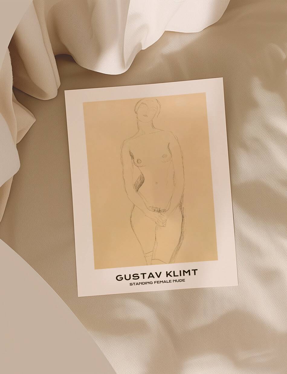 Standing Female Nude - Gustav Klimt