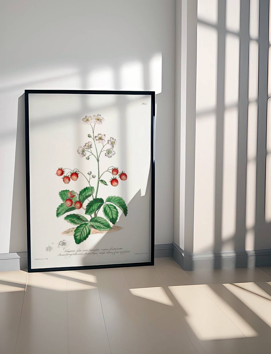 Strawberry with Oval Spear-Shaped Rough Leaves - John Edwards