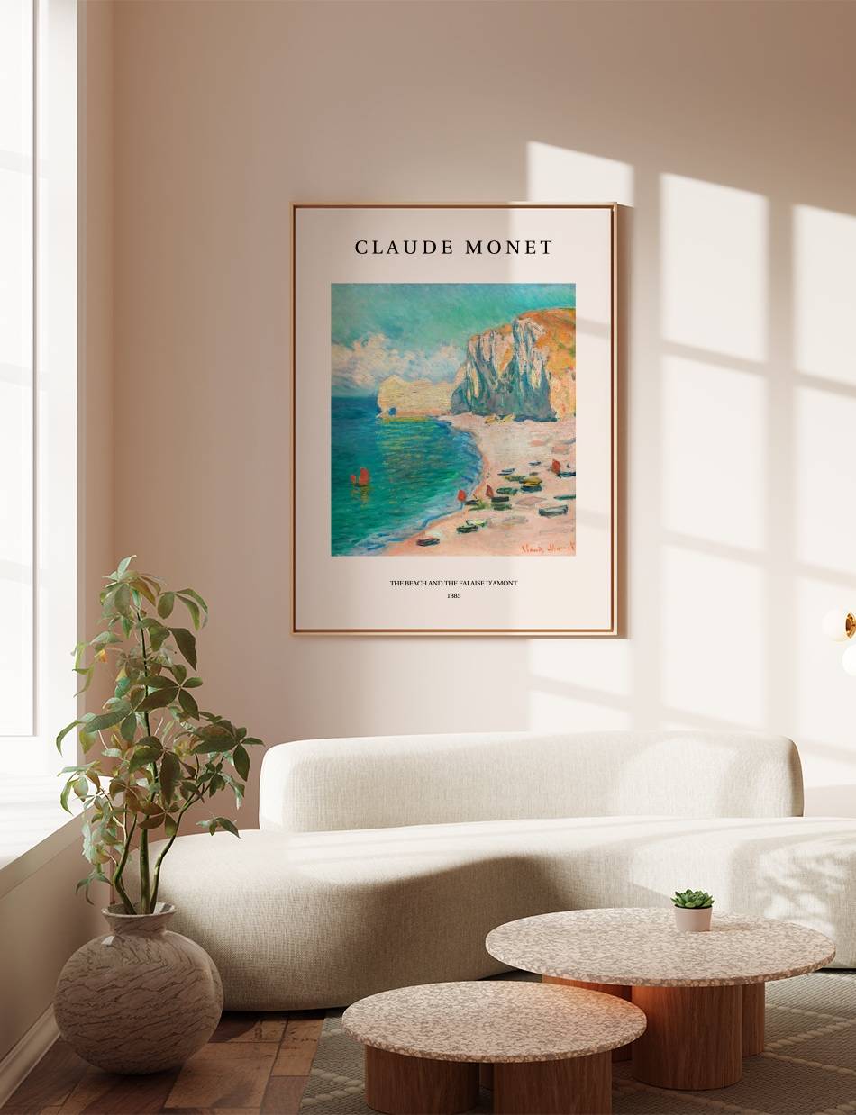 The Beach and the Falaise d'Amont - Claude Monet