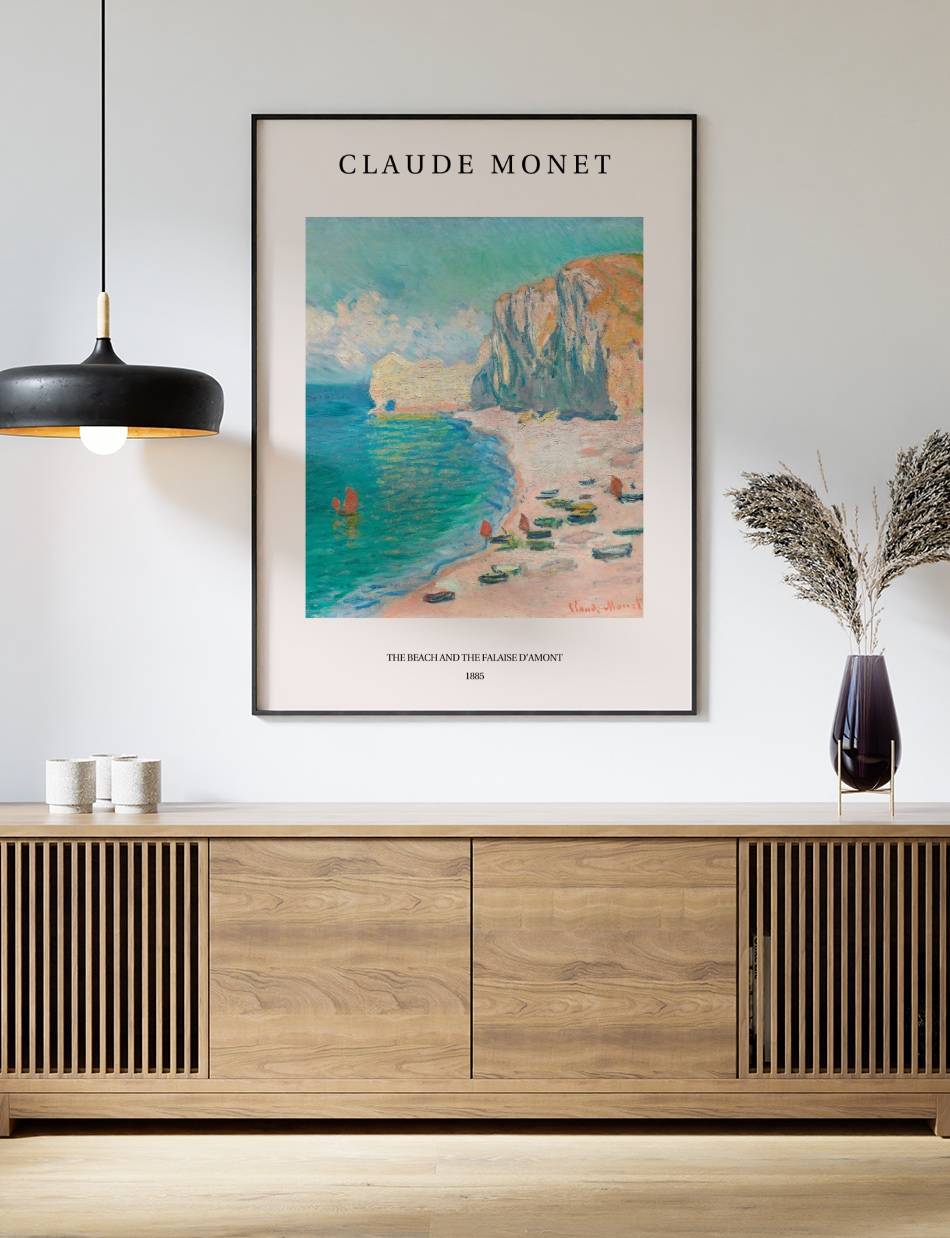 The Beach and the Falaise d'Amont - Claude Monet