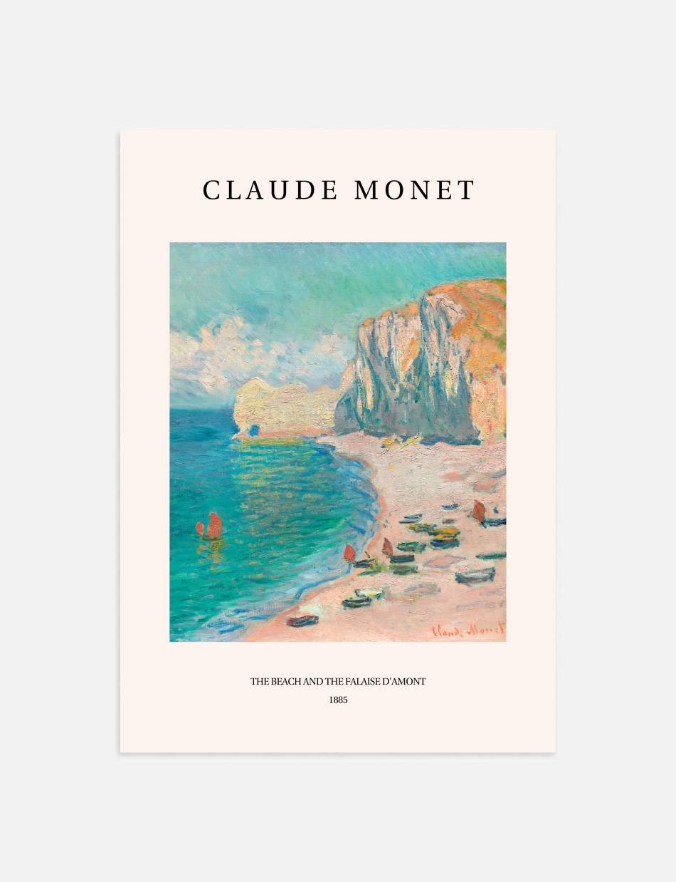 The Beach and the Falaise d'Amont - Claude Monet
