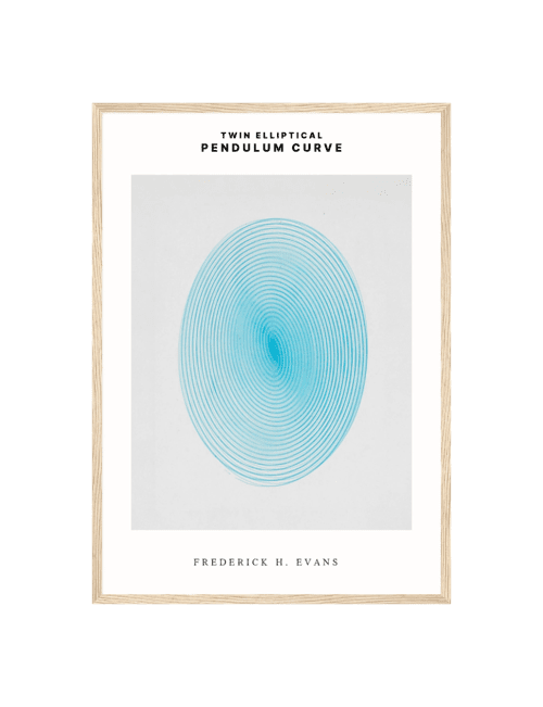 Pendulum Curve Plakat - Lyseblå