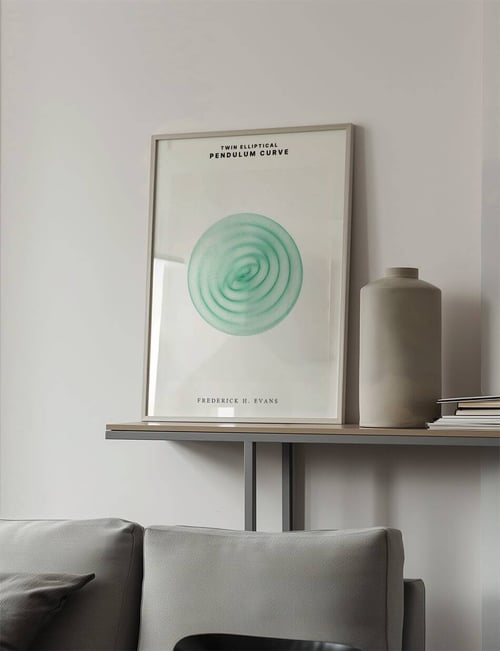 Green Pendulum Curve Poster