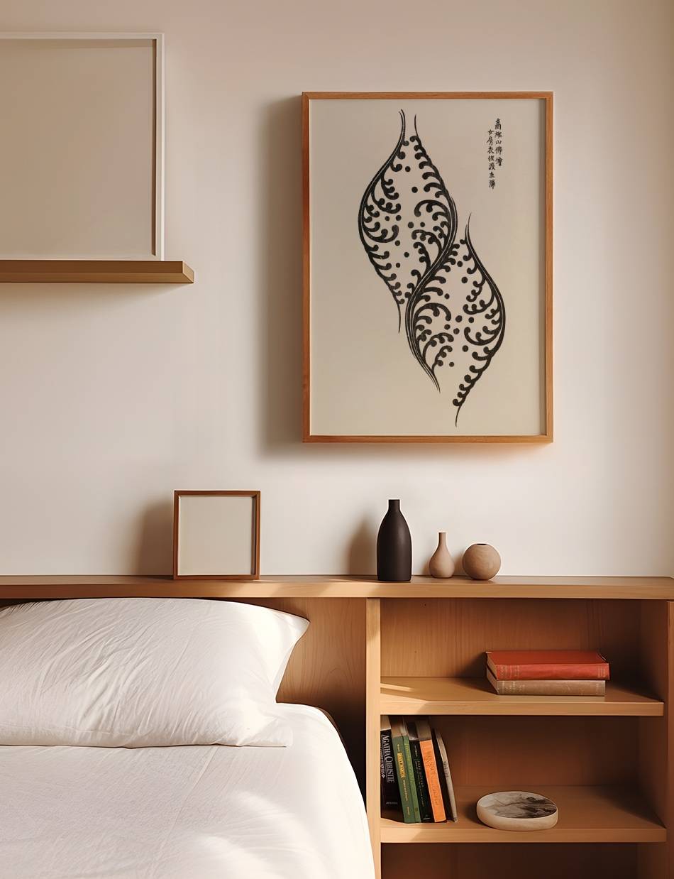 Woodblock Print Black 02 - Taguchi Tomoki