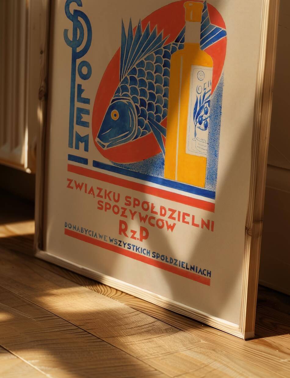 Closeup af Oliwa Plakat fra Print Charming - a Gastronomic Duo