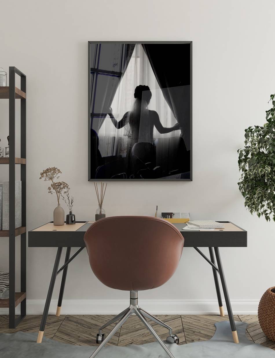 Girl By The Curtains