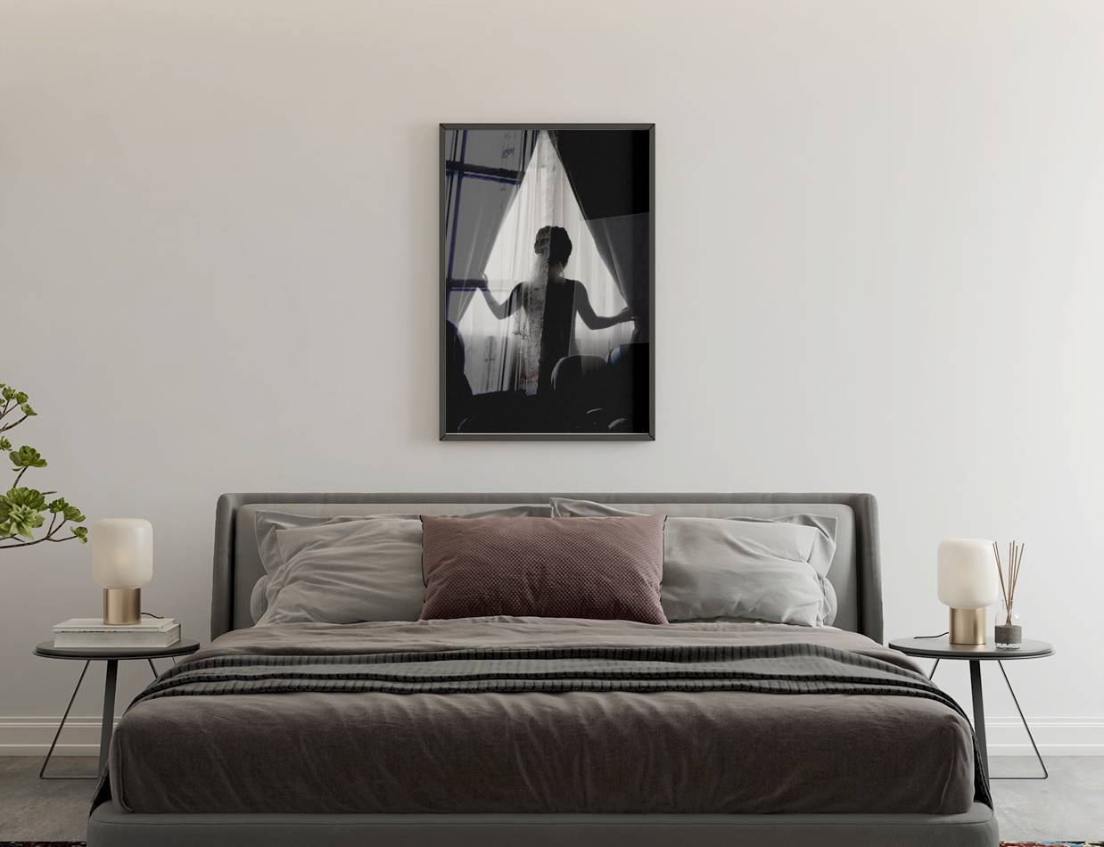 Girl By The Curtains