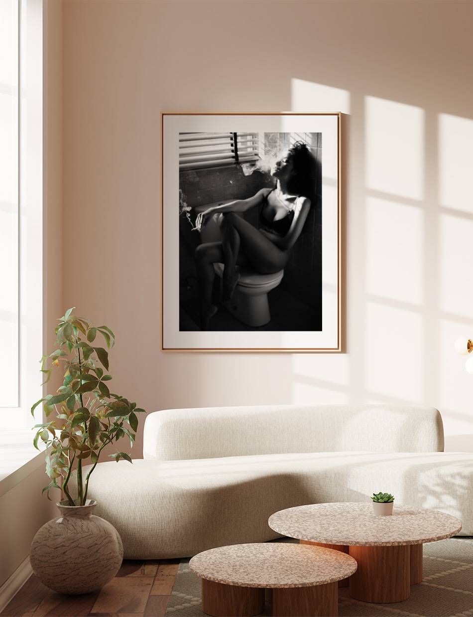 Smoking on the toilet